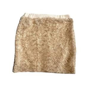 NEW TRU LUV shaggy skirt in oatmeal
